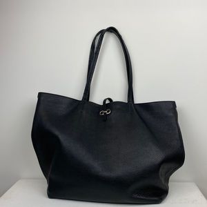 Salvatore Ferragamo pebbled leather shopping tote